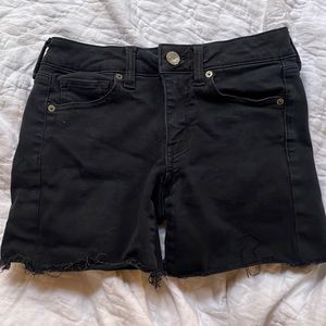 American eagle black denim shorts